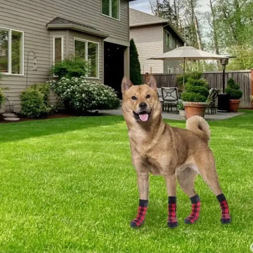 New 4 warm pet socks size medium